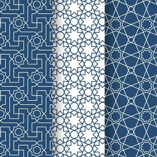 Platte ontwerp lineaire Arabische patrooncollectie