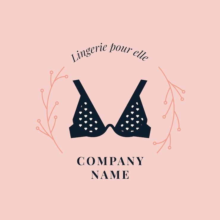 Gratis Vector platte ontwerp lingerie logo sjabloon