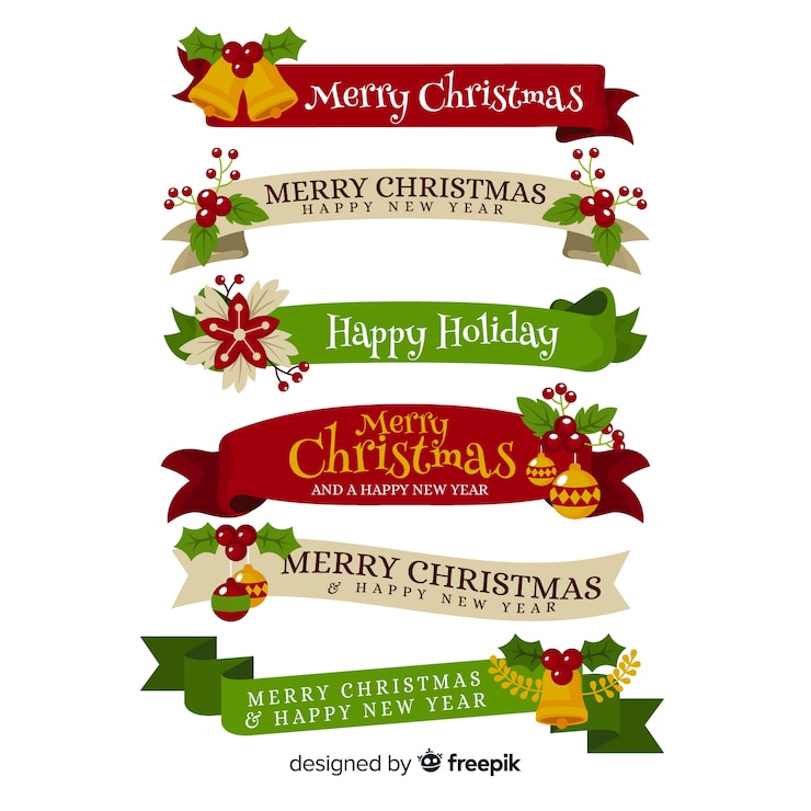 Gratis Vector platte ontwerp lint lintcollectie