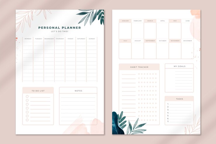 Gratis Vector platte ontwerp maaltijdplanner ontwerp
