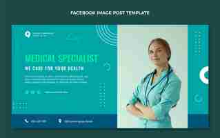 Gratis vector platte ontwerp medisch specialist facebook post