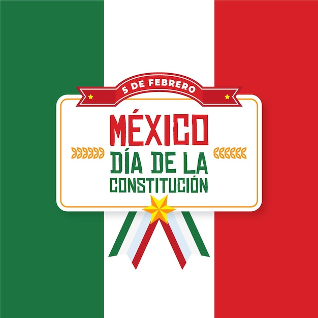 Platte ontwerp mexico grondwet dag