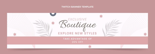 Platte ontwerp minimaal boutique sjabloonontwerp