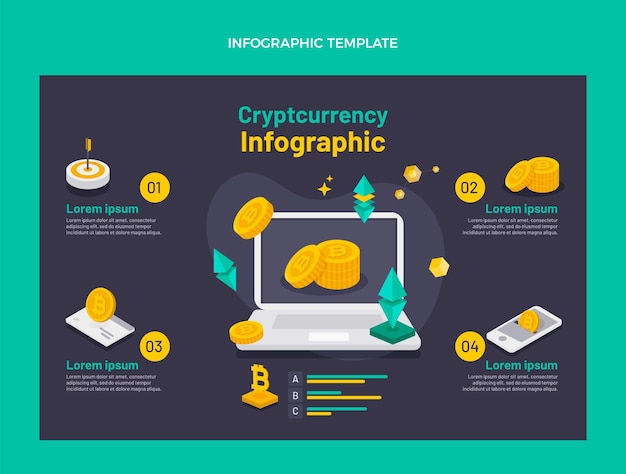 Platte ontwerp minimale technologie infographic sjabloon