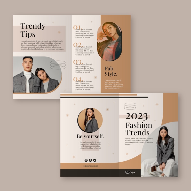 Gratis Vector platte ontwerp mode collectie brochure