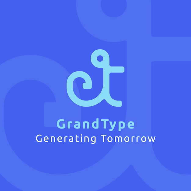 Platte ontwerp monogram logo