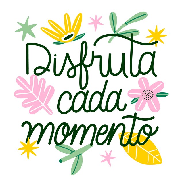 Platte ontwerp motiverende zinnen in Spaans design