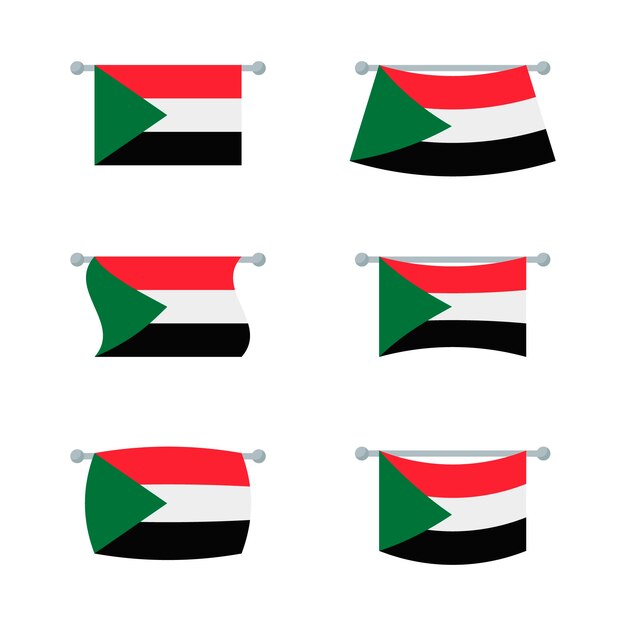 Platte ontwerp nationale emblemen van Soedan