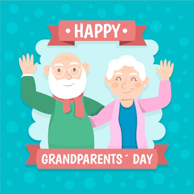 Platte ontwerp nationale grootouders dag concept