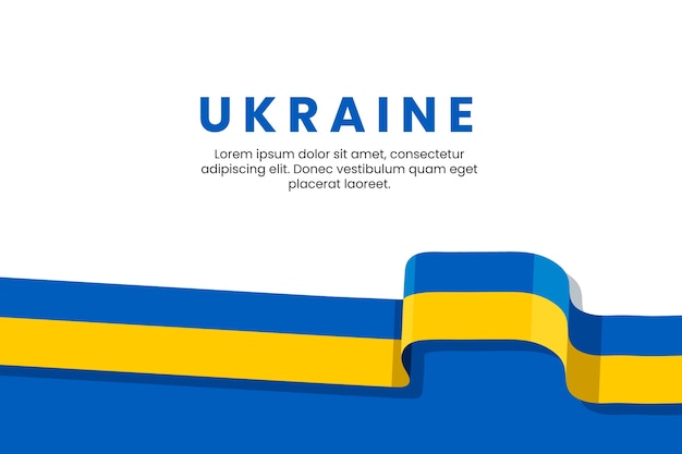Gratis vector platte ontwerp oekraïne banner