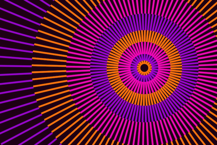 Gratis Vector platte ontwerp optische illusie achtergrond