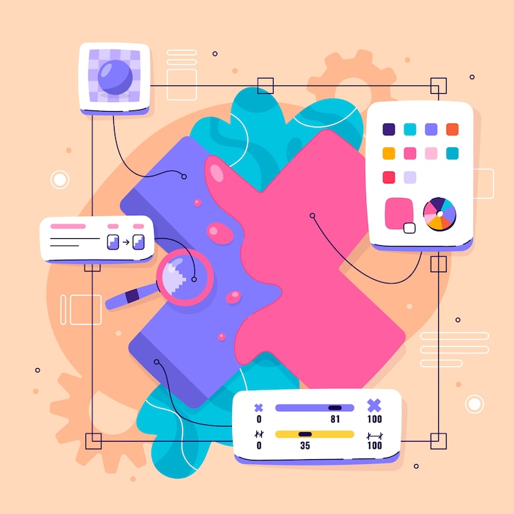 Gratis Vector platte ontwerp rebranding illustratie