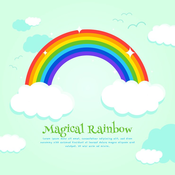 Gratis Vector platte ontwerp regenboogontwerp