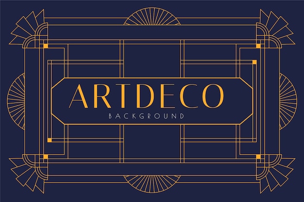 Platte ontwerp retro art deco achtergrond