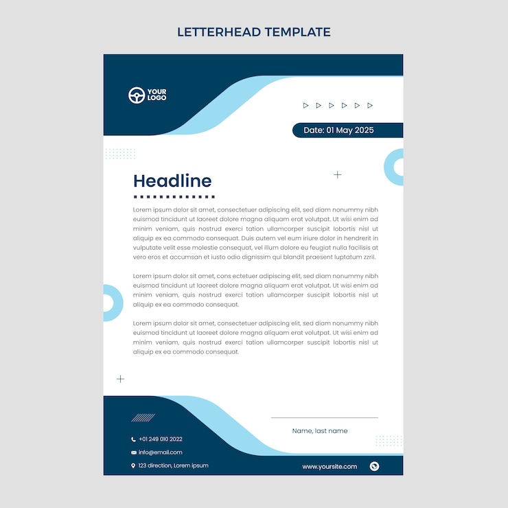 Gratis Vector platte ontwerp rijschool briefhoofd