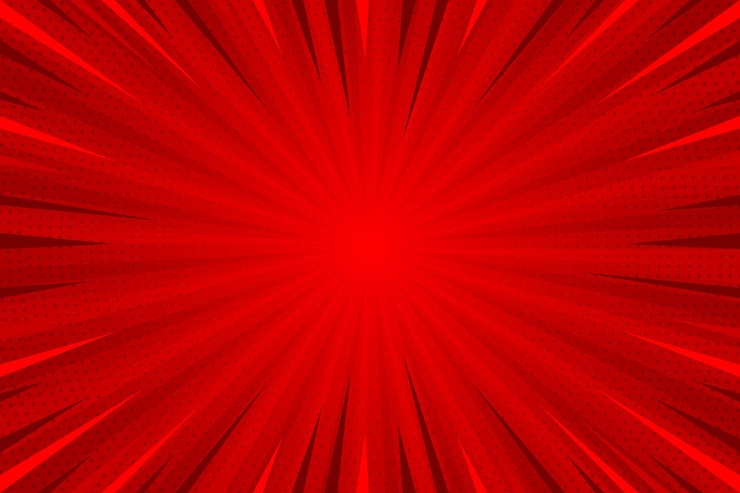 Gratis Vector platte ontwerp rode komische stijl achtergrond