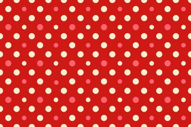 Platte ontwerp rode polka dot achtergrond