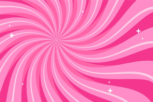 Gratis vector platte ontwerp roze swirl achtergrond