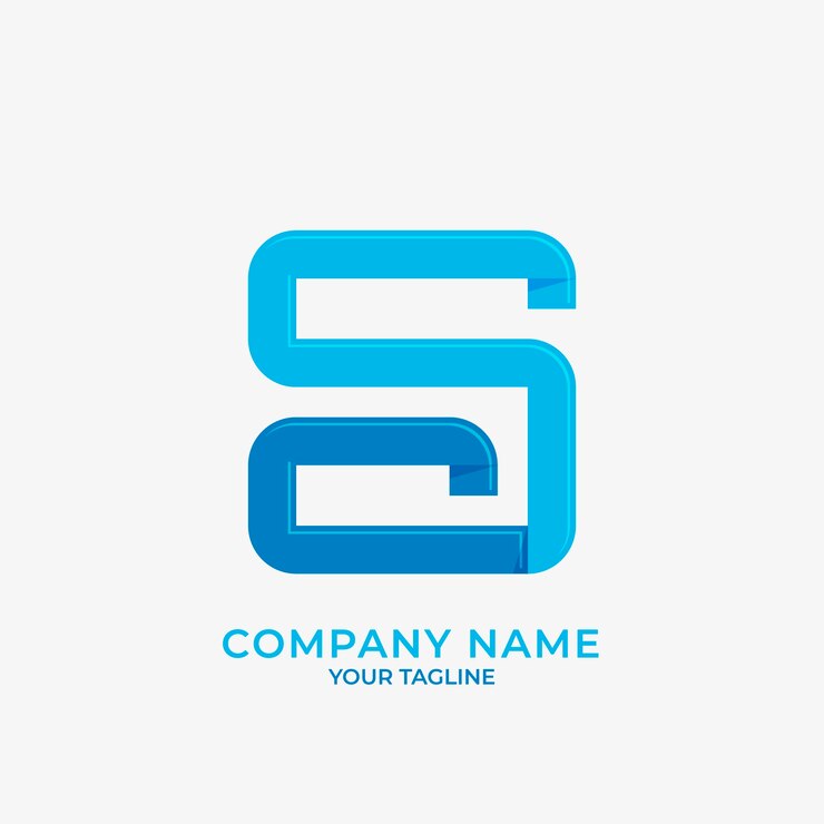 Gratis Vector platte ontwerp sc en cs logo sjabloon
