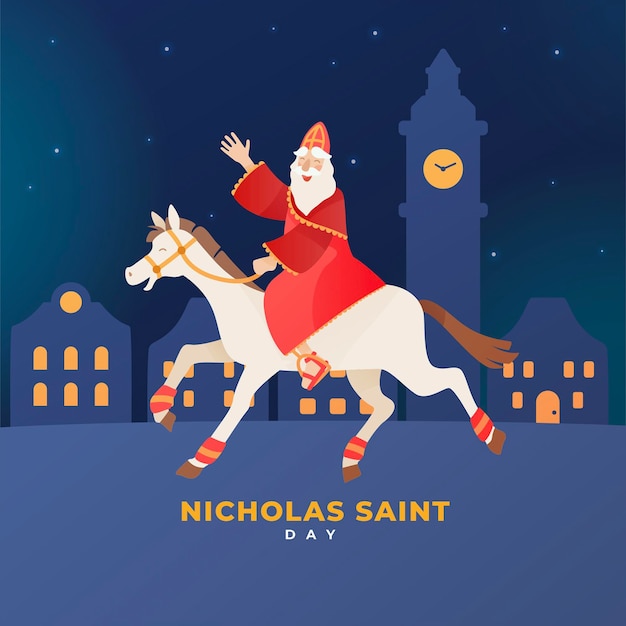 Gratis vector platte ontwerp sinterklaas dag