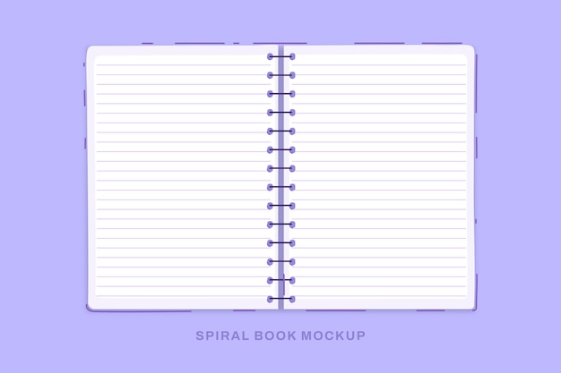 Platte ontwerp spiraal boek mockup