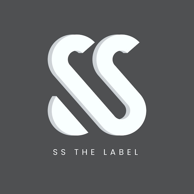 Platte ontwerp ss-logo sjabloon