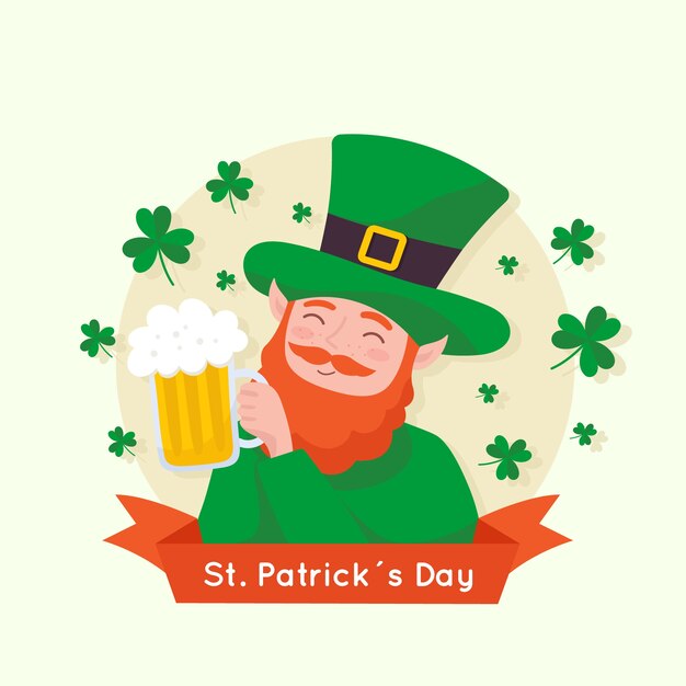 Platte ontwerp st patricks dag concept