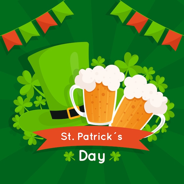 Platte ontwerp st patricks dag concept