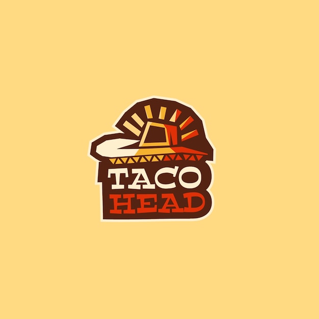 Gratis vector platte ontwerp taqueria logo sjabloon