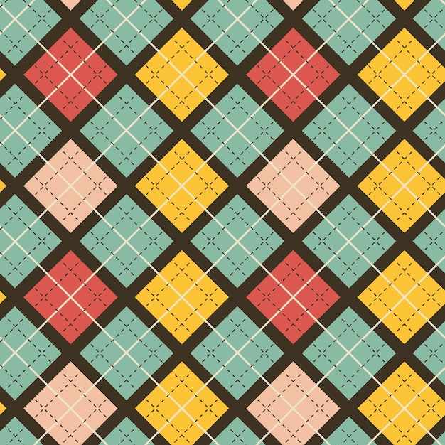 Gratis vector platte ontwerp trui-achtig argyle patroon