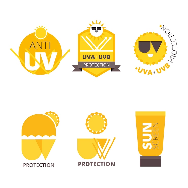 Gratis Vector platte ontwerp uv-badges-collectie