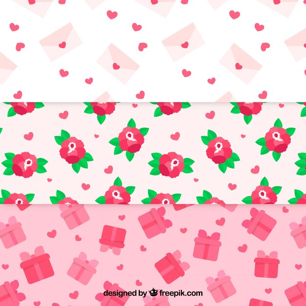 Platte ontwerp Valentijnsdag patroon collectie