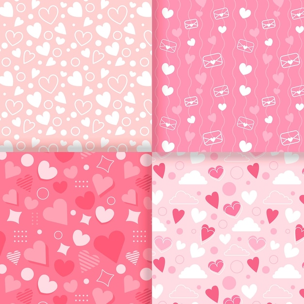 Platte ontwerp Valentijnsdag patroon collectie