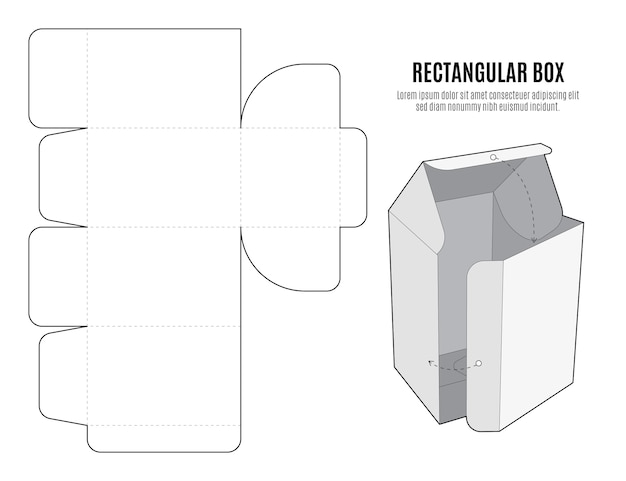 Platte ontwerp van gestanste doossjabloon