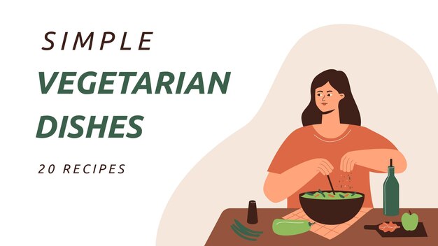 Platte ontwerp vegetarische gerechten youtube thumbnail