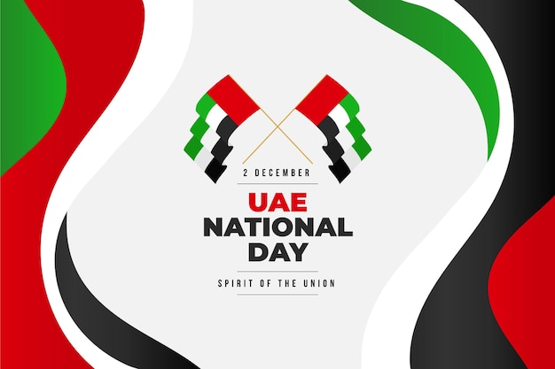 Platte ontwerp verenigde arabische emiraten nationale feestdag