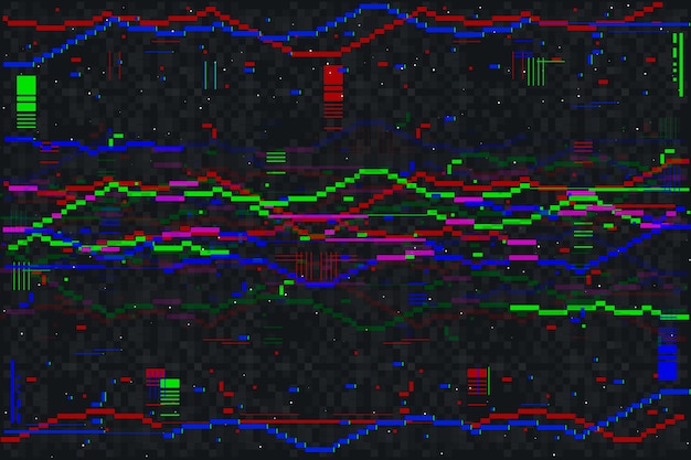 Platte ontwerp vhs-effect achtergrond