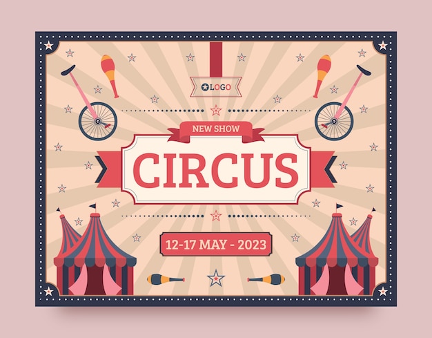 Platte ontwerp vintage circus leuke photocall