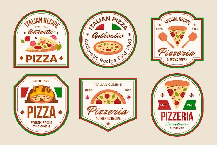 Gratis Vector platte ontwerp voedseletikettencollectie