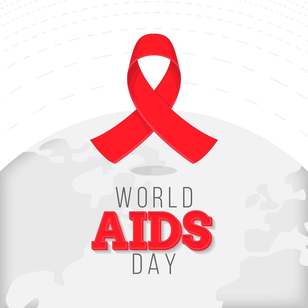 Platte ontwerp wereld aids dag