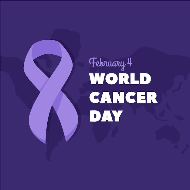 Platte ontwerp Werelddag voor kanker