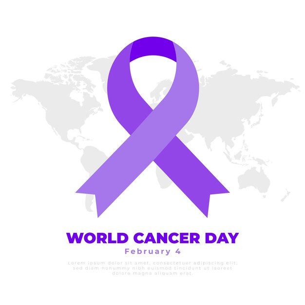 Platte ontwerp werelddag voor kanker