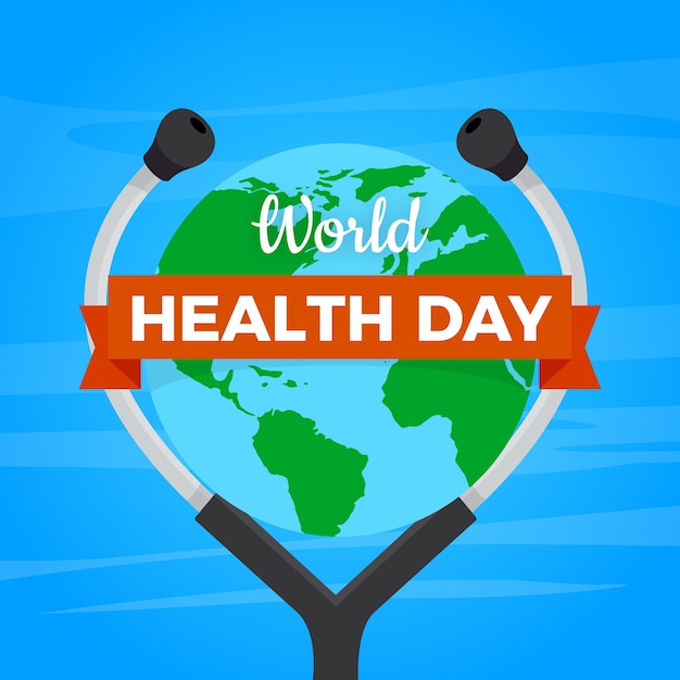 Gratis vector platte ontwerp wereldgezondheidsdag
