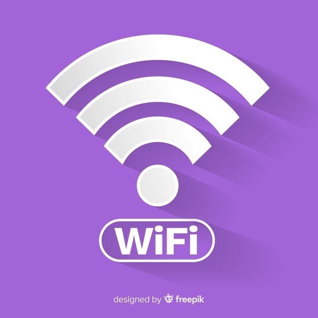 Platte ontwerp wifi netwerk concept