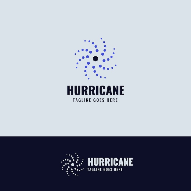 Platte ontwerpsjabloon orkaan logo