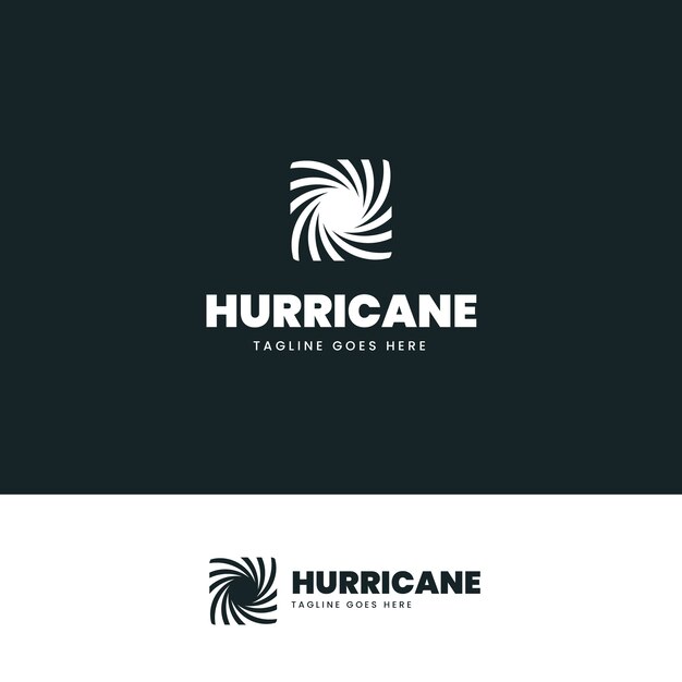 Platte ontwerpsjabloon orkaan logo