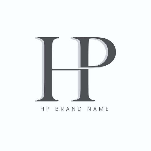 Platte ontwerpsjabloon voor ph of hp logo