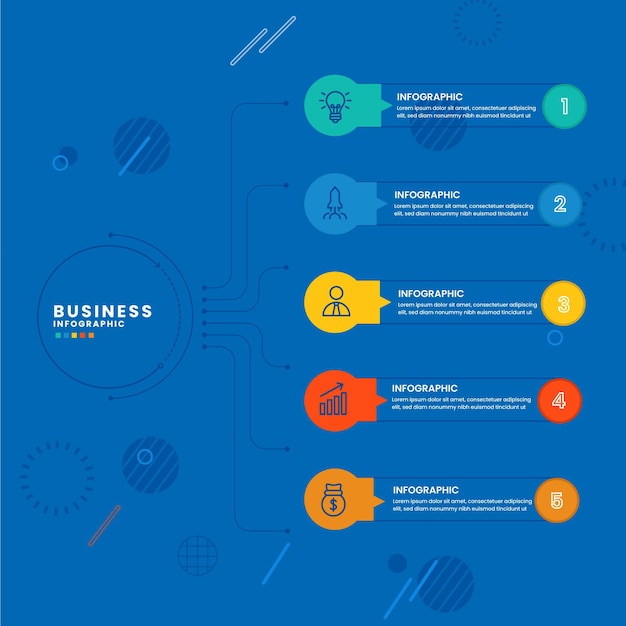 Platte organigram infographic met foto