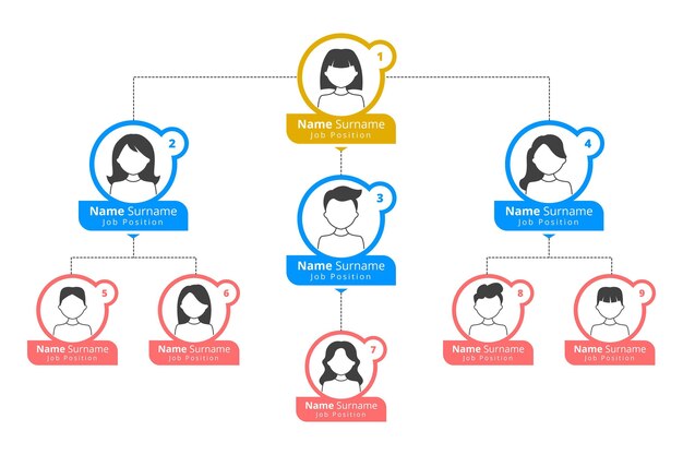 Platte organigram infographic