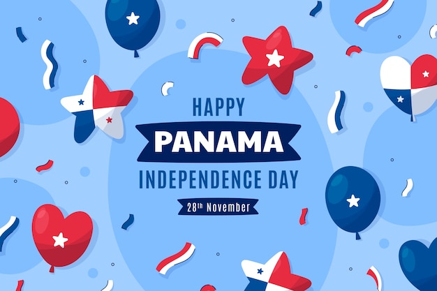 Platte panama onafhankelijkheidsdag achtergrond